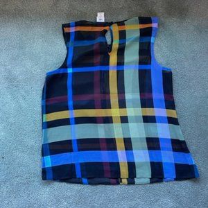 CAbi Sleeveless striped sheer blouse